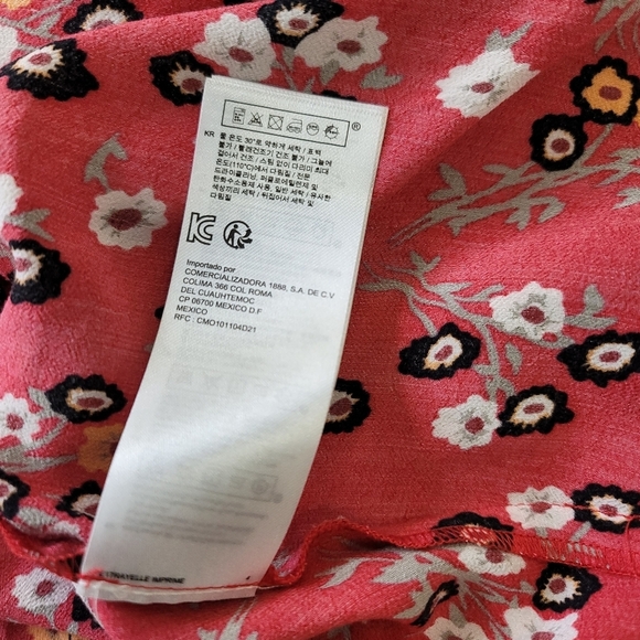 MAJE  V neck Rayelle Flower-print Crepe Dress In Imprime - Picture 9 of 15